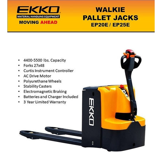 EKKO EP20E Walkie Pallet Jack 4400lbs. Capacity