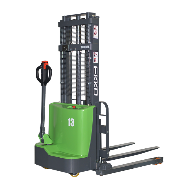 EKKO EB13C-118Li Lithium Straddle Stacker 2800 lb Cap., 118" Height