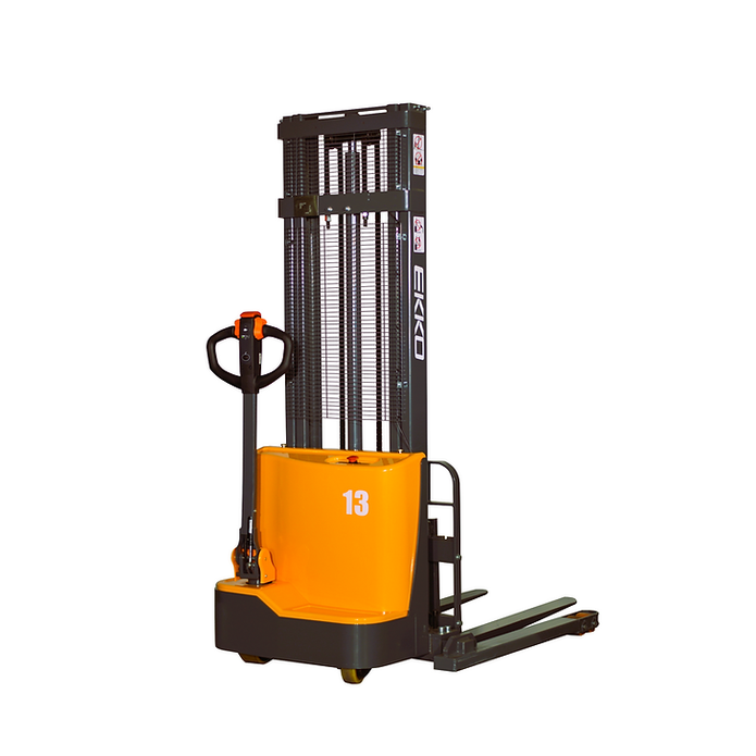EKKO EB13C-138 Full Powered Straddle Stacker 2800 lb Cap., 138" Height