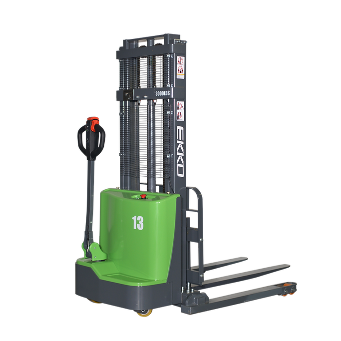 EKKO EB13C-138Li Lithium Straddle Stacker 2800 lb Cap., 138" Height