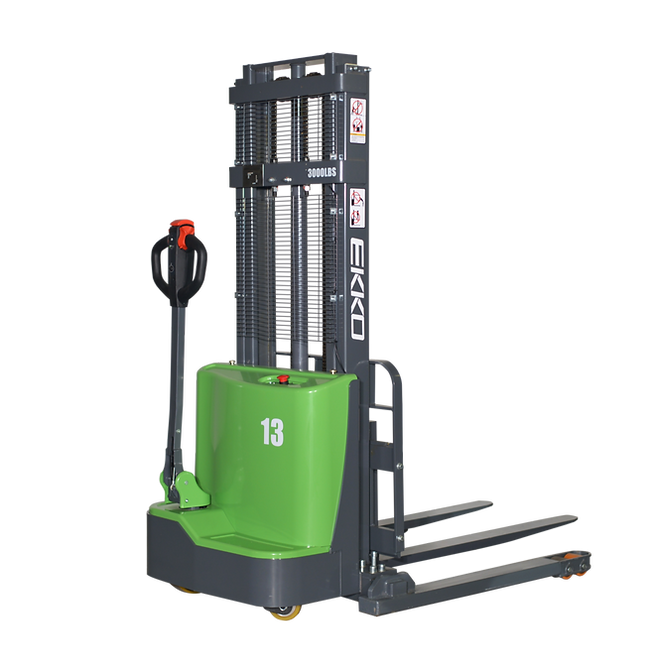 EKKO EB13C-98Li Lithium Straddle Stacker 2800 lb Cap., 98" Height