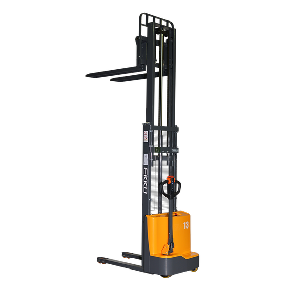EKKO EB13CD Full Powered Fork Over Stacker 2800 lb Cap., 118" Height