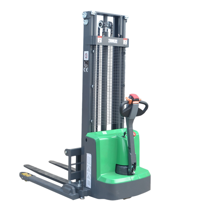 EKKO EB13E-138Li Lithium Electric Straddle Stacker 2800 lb Cap., 138" Height
