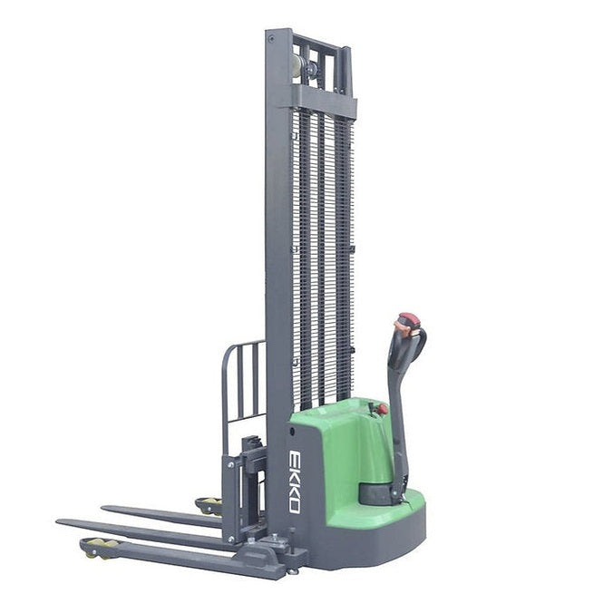 EKKO EB13ES-145Li Lithium Straddle Stacker 2640 lb Cap., 145" Height, Side Shift