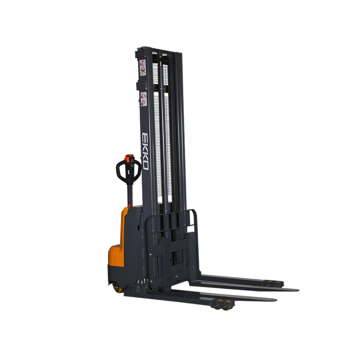 EKKO EB14C-118 Full Powered Straddle Stacker 3000 lb. Cap., 118" Height