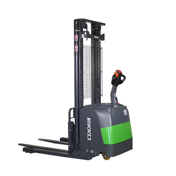 EKKO EB18C-138Li Lithium Straddle Stacker 4000 lb Cap., 138" lift