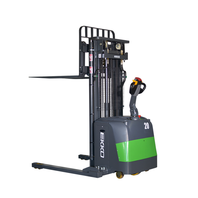 EKKO EB20CS-177LI Full Powered Straddle Stacker 4400 lb Cap., 177" Height