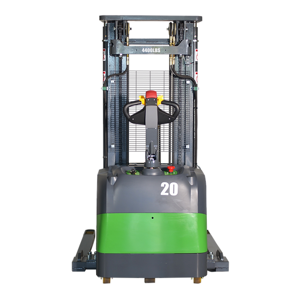EKKO EB20CS-189Li Lithium Electric Straddle Stacker 4400 lb Cap., 189" Height
