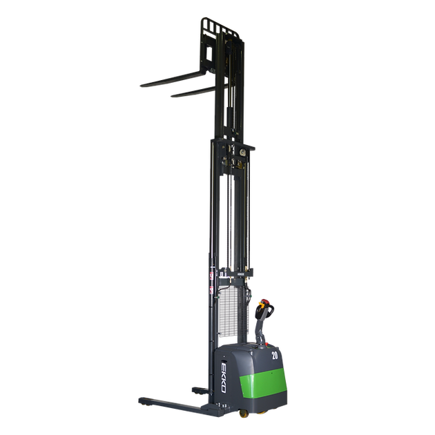 EKKO EB20CS-189Li Lithium Electric Straddle Stacker 4400 lb Cap., 189" Height