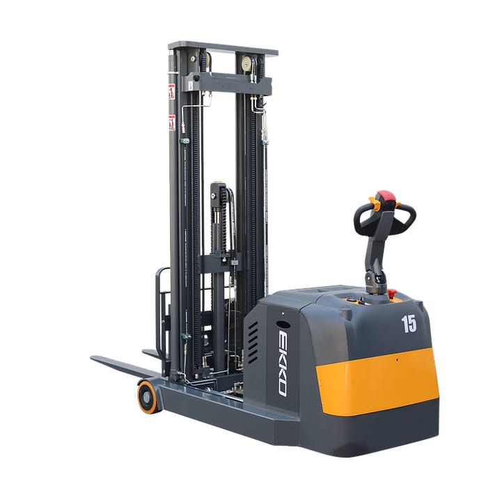 EKKO EH15TH Moving Mast Walkie Reach Truck 3300 lb Cap., 216" Height