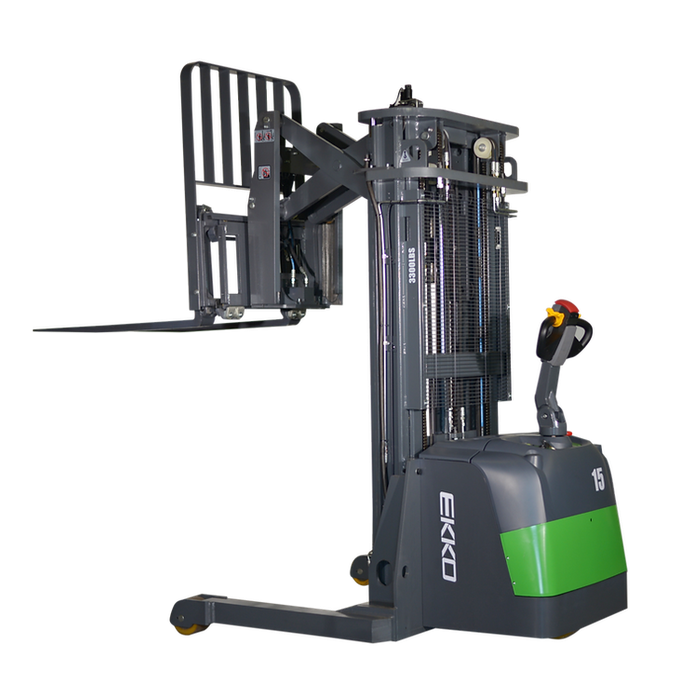 EKKO ER15-138Li Lithium Walkie Reach Truck 3300 lb Cap., 138" Height, Side Shift