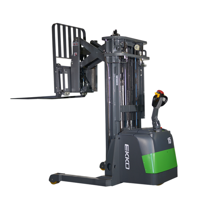 EKKO ER15-177Li Lithium Walkie Reach Truck 3300 lb Cap., 177" Height