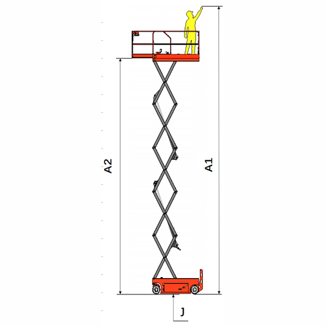 EKKO ES80E-Li Scissor Lift Height 26.2' (315'')
